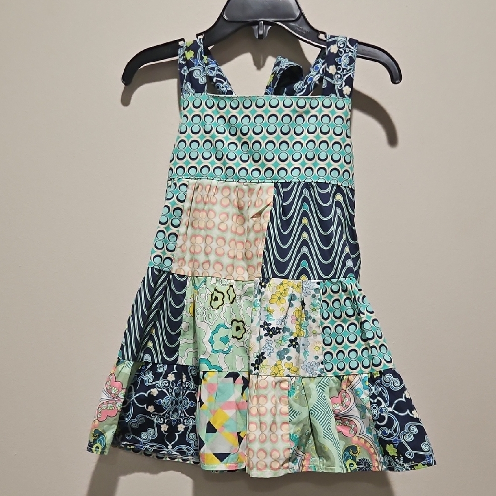 Handmade Colorful Patchwork Sleeveless Dress